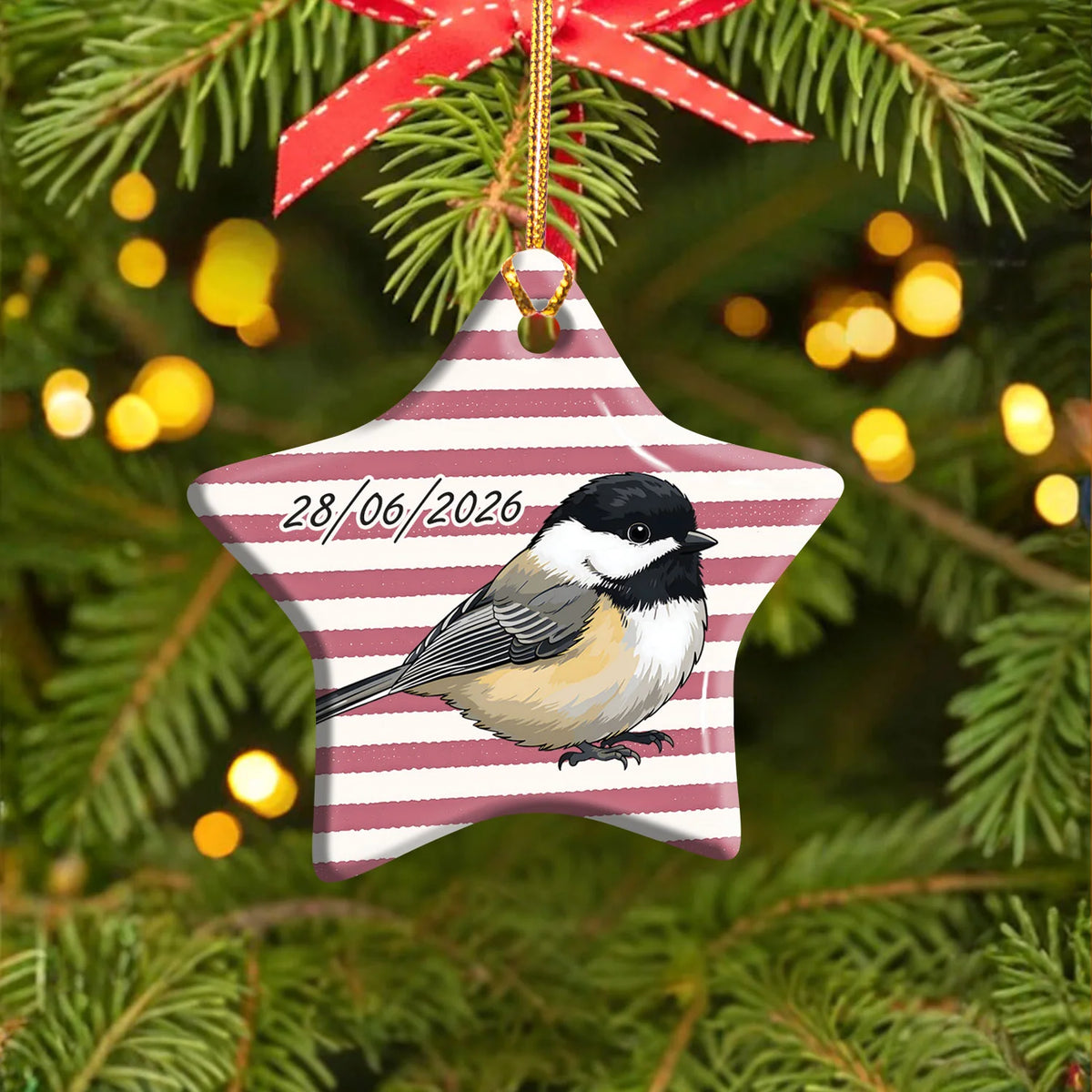 Celebrate Birds Spotted 2026 Ceramic Ornament