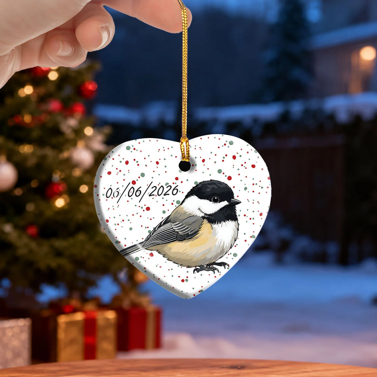 Celebrate Birds Spotted 2026 Ceramic Ornament