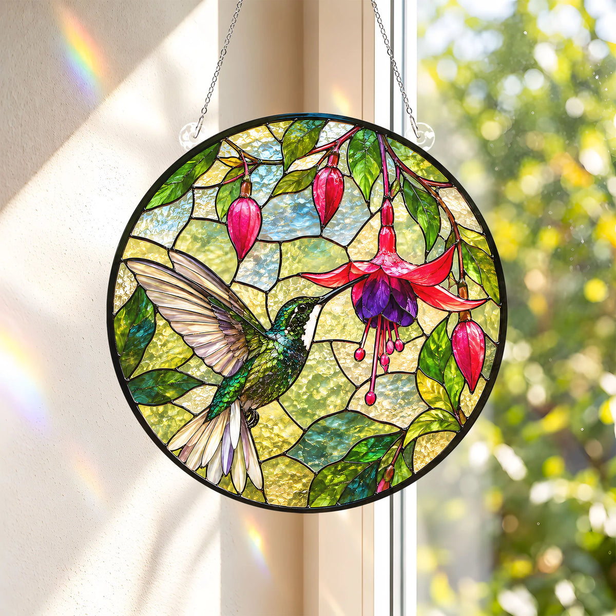 Hummingbird With Flower Ornament