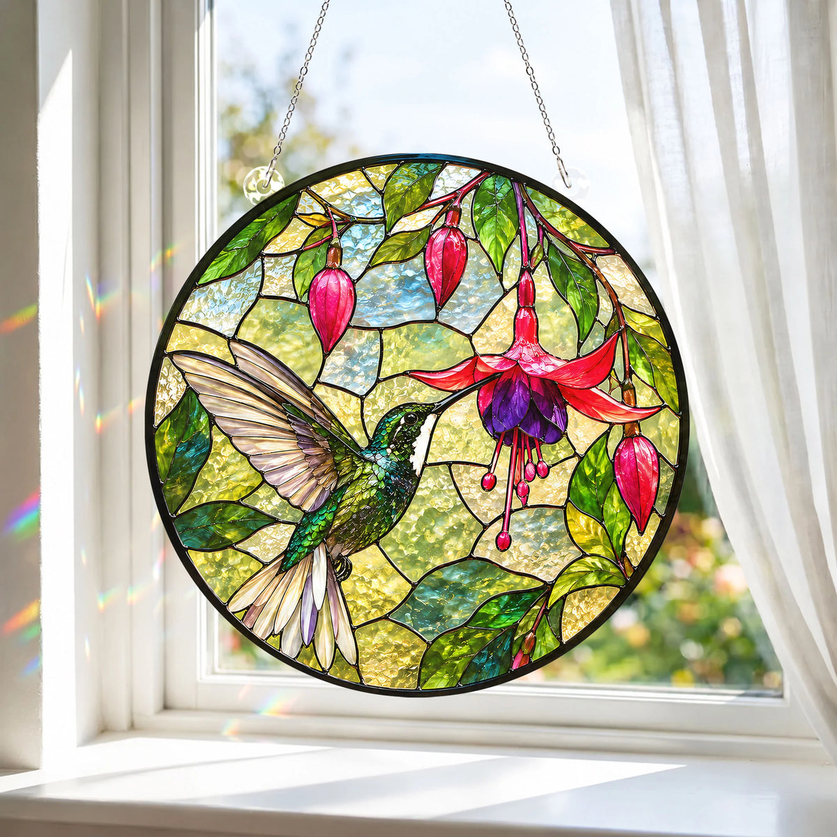 Hummingbird With Flower Ornament