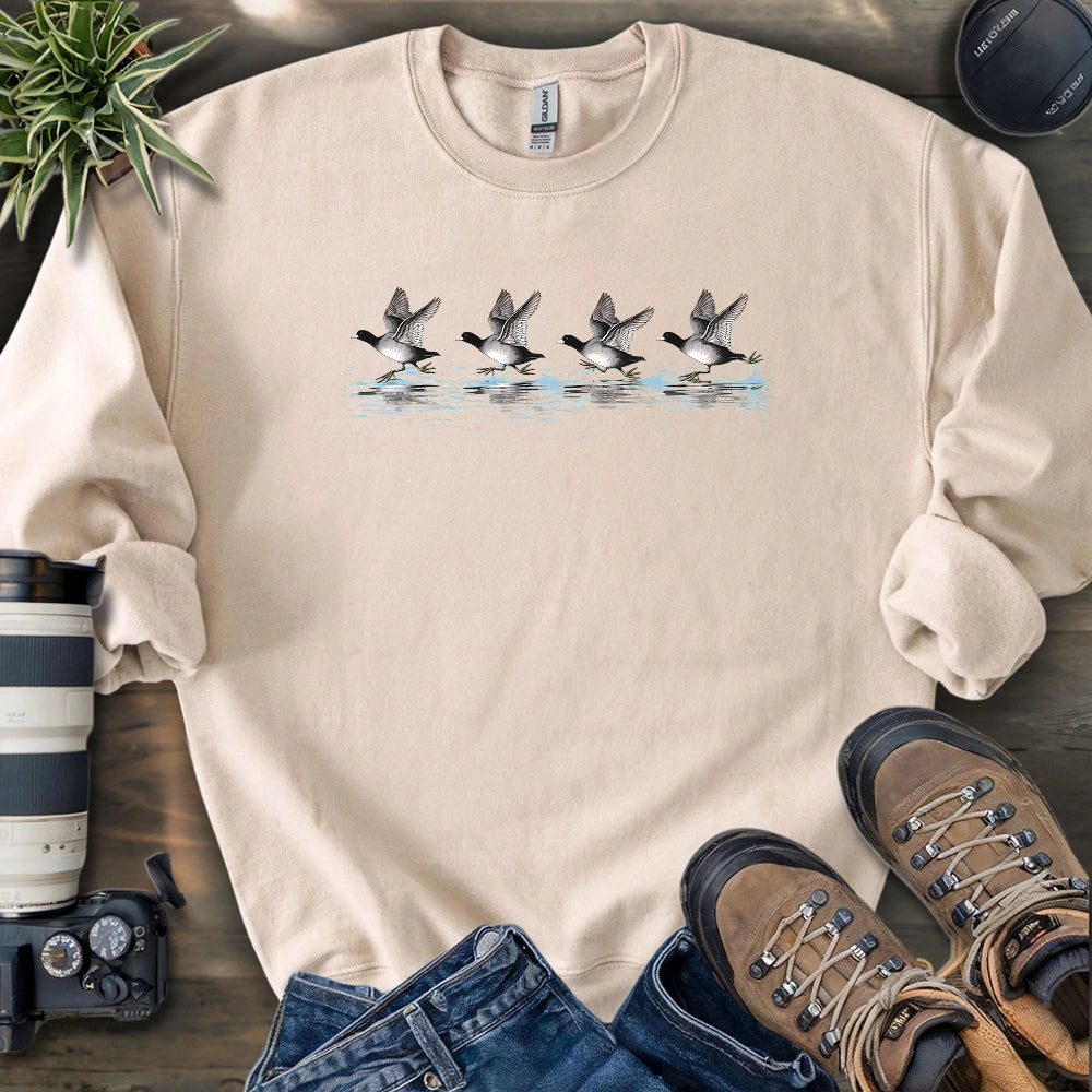 American Coot Running On Water Sweatshirt