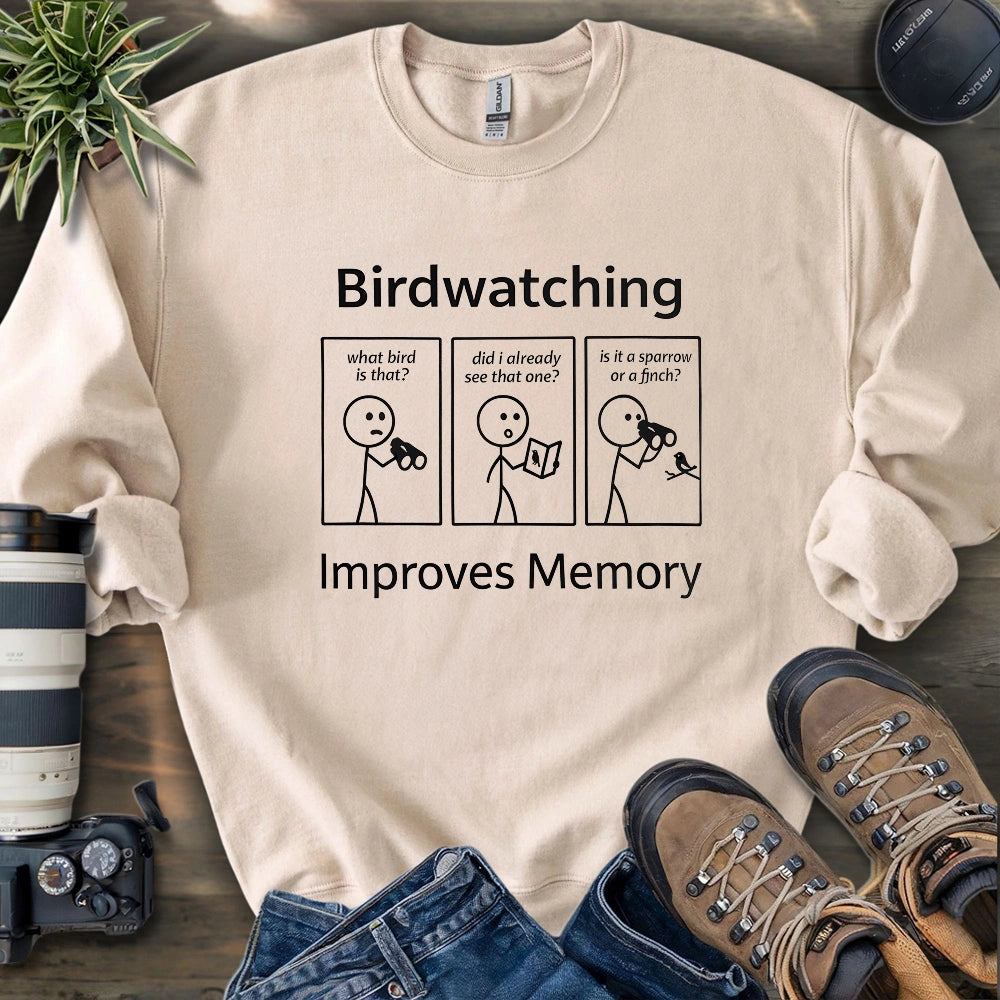 Birdwatching Improve Memory Sweatshirt