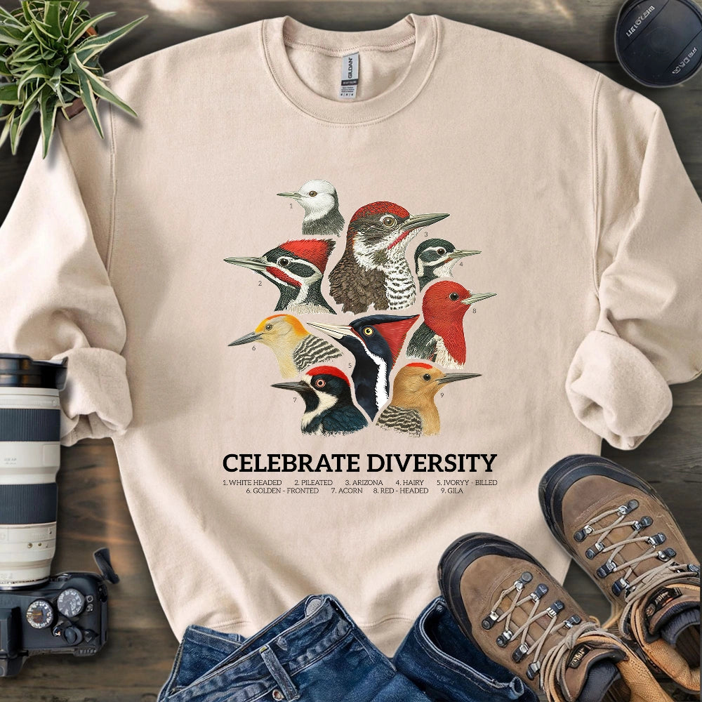 Celebrate Diversity Of Woodpeckers Sweatshirt
