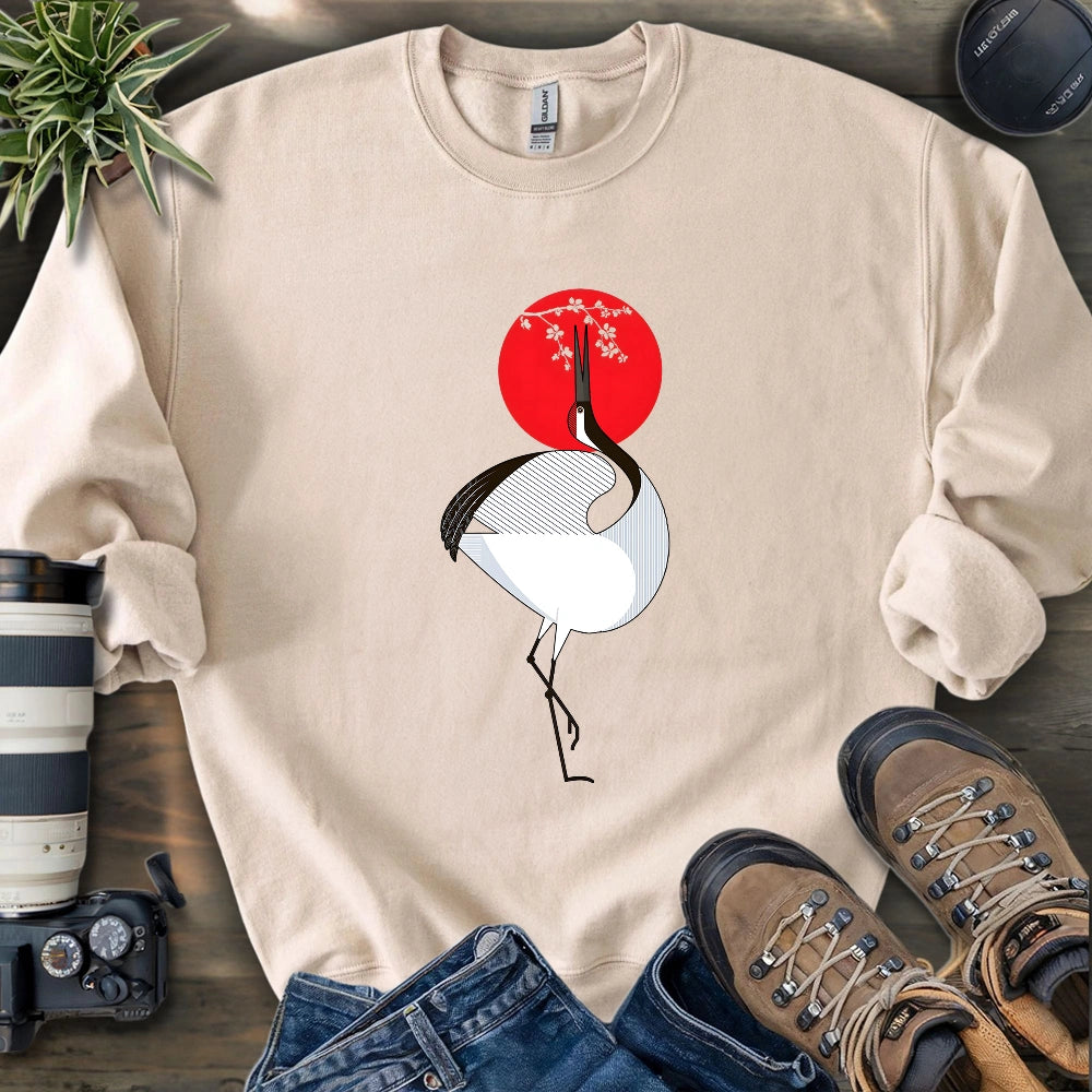 Common Crane Geometric Sweatshirt