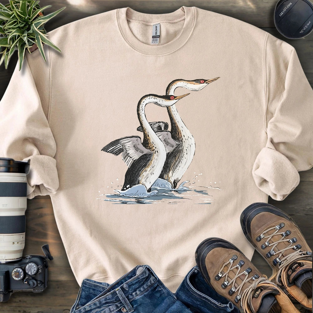 Dancing Grebes Sweatshirt