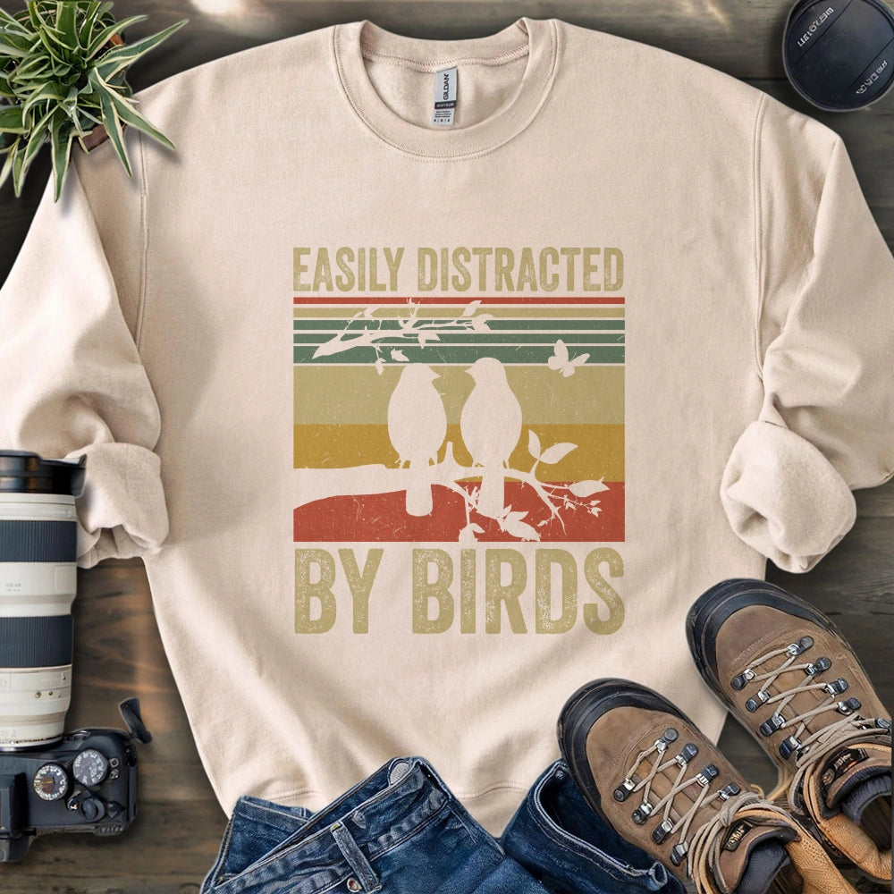 Easily Distracted By Bird Sweatshirt