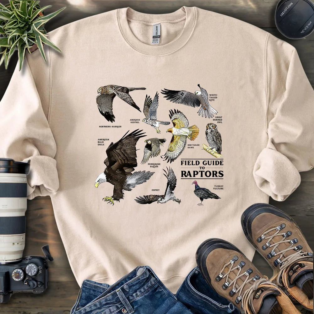 Field Guide To Raptors Sweatshirt – BirderyTees