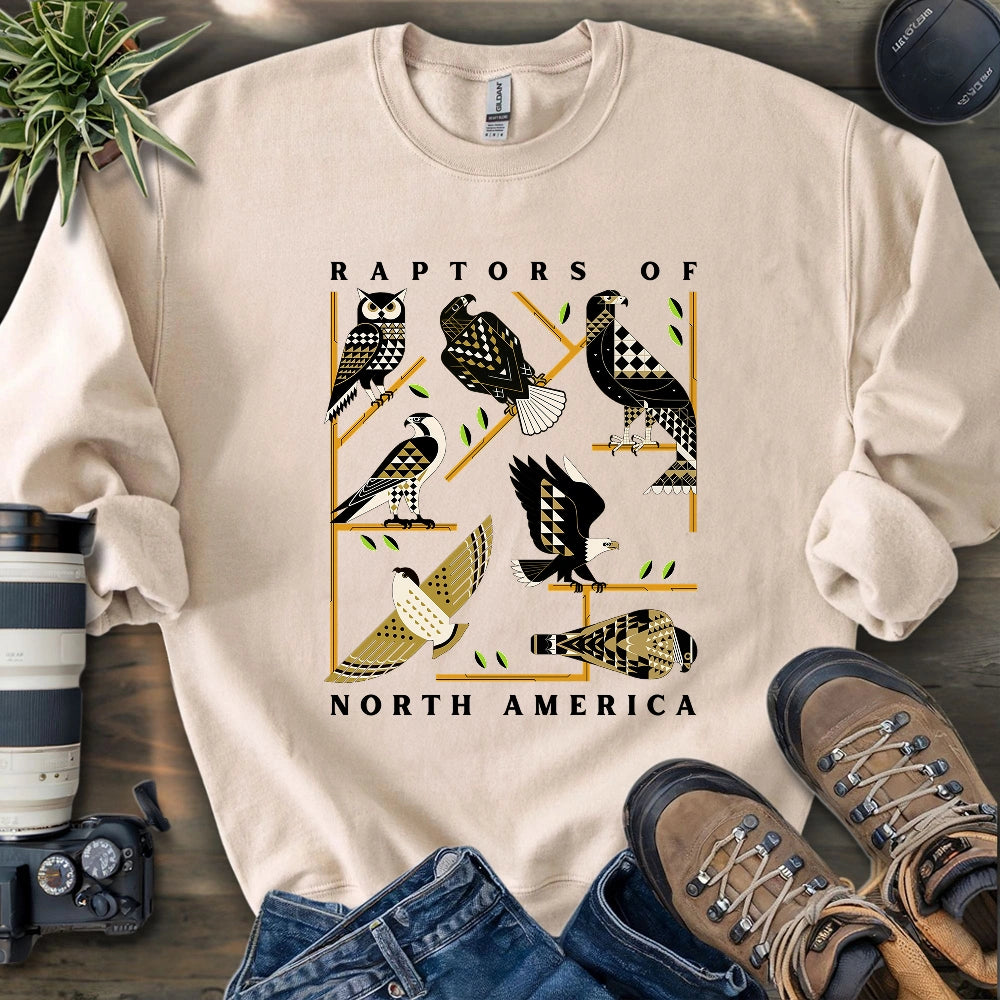 Geometric Raptors Of America Sweatshirt