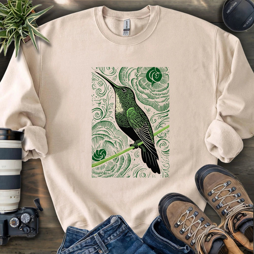 Green Hummingbird Sweatshirt