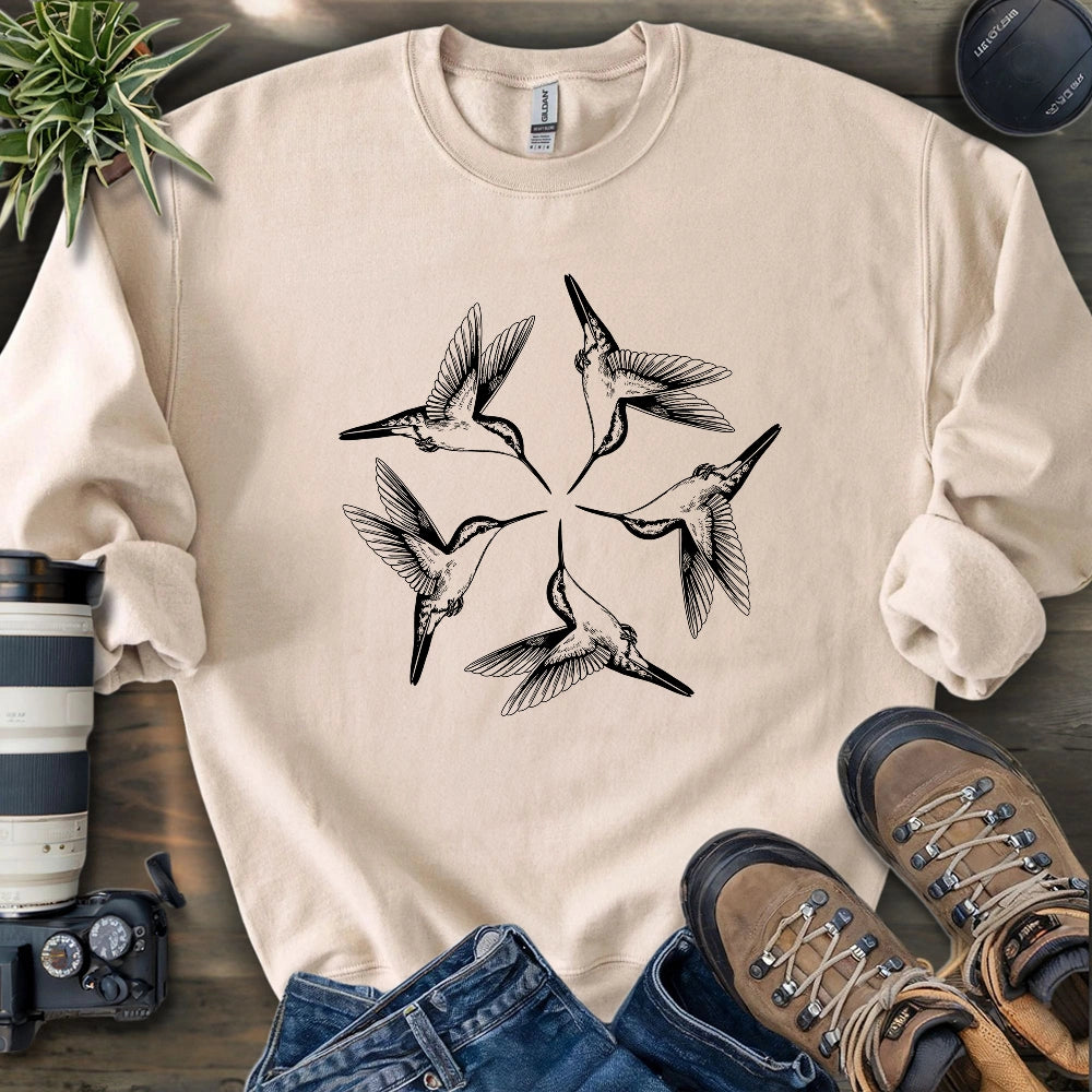 Hummingbird Flower Sweatshirt