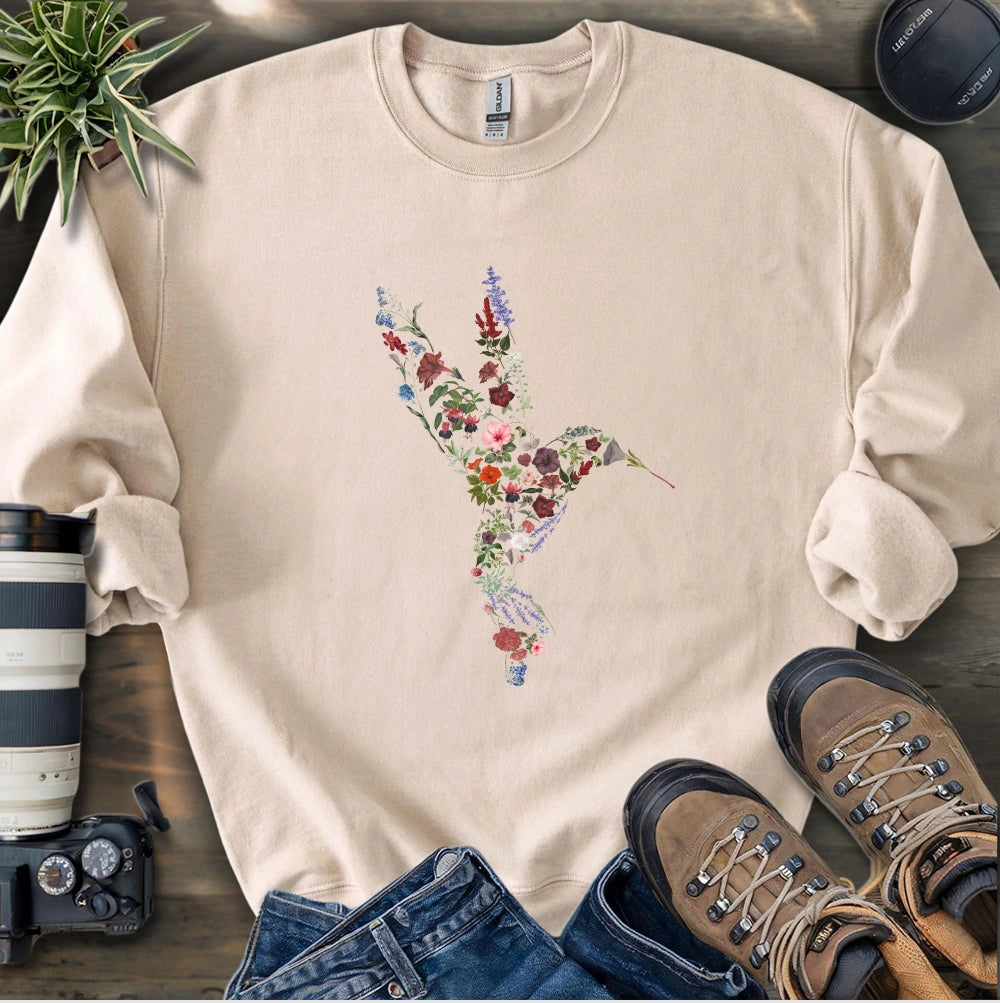 Hummingbird Made By Flowers Sweatshirt
