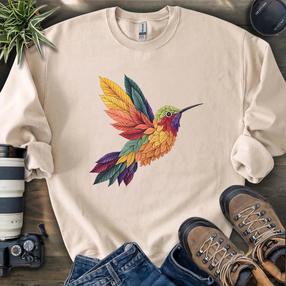 Hummingbird Made By Leaves Sweatshirt