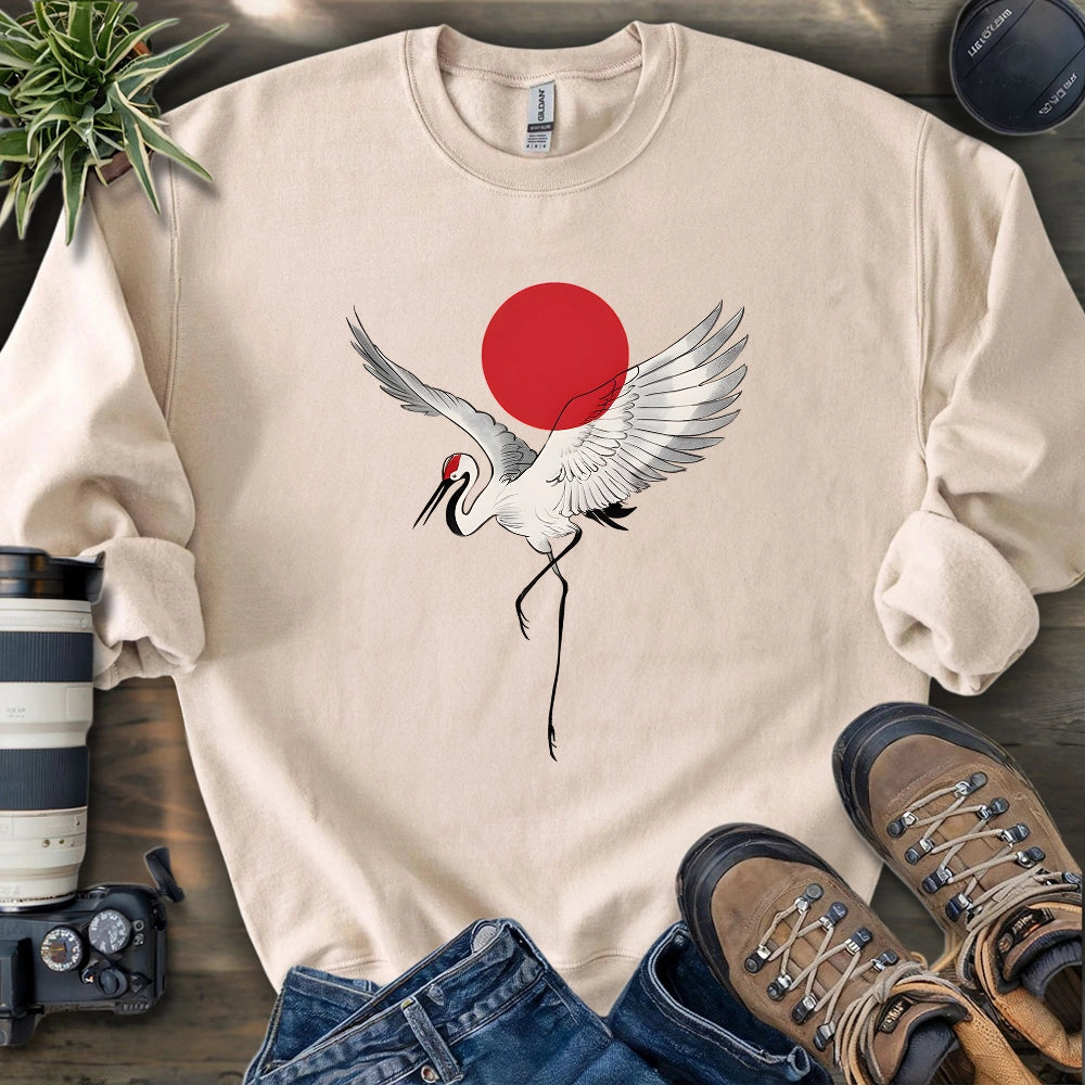Japan Sun Crane Sweatshirt
