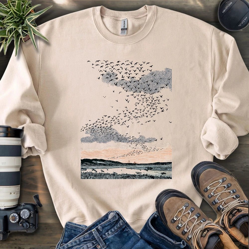 Migrating Wild Ducks Sweatshirt