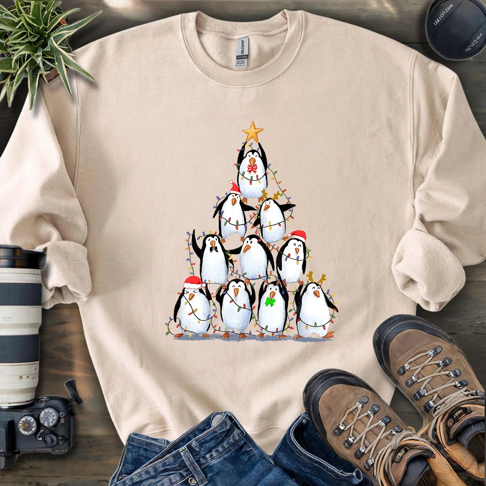 Penguin Christmas Tree Sweatshirt