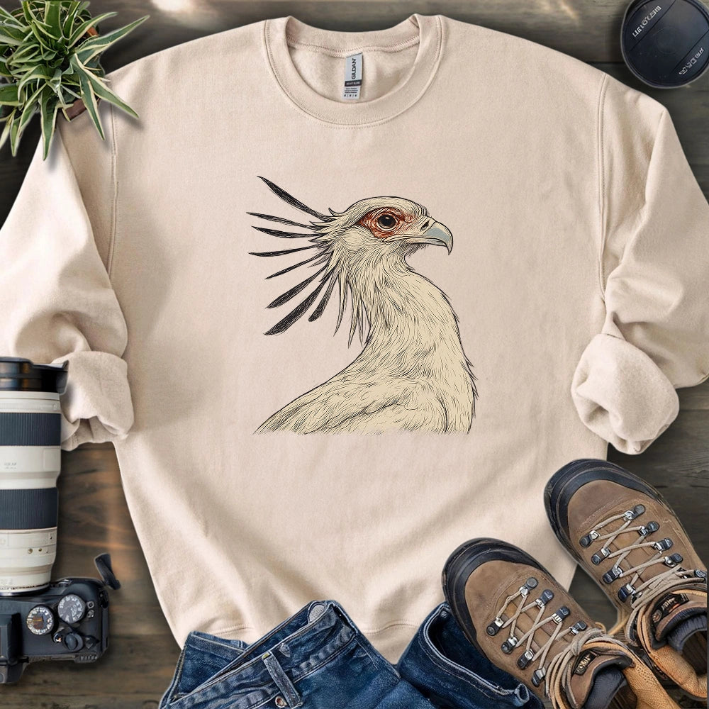 Secretary Bird Sketch Sweatshirt