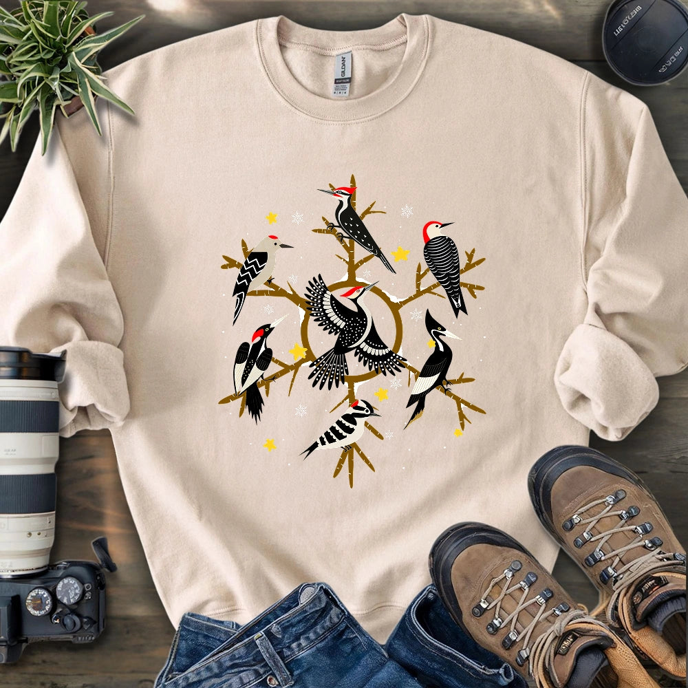 Snowflake of Woodpeckers Sweatshirt