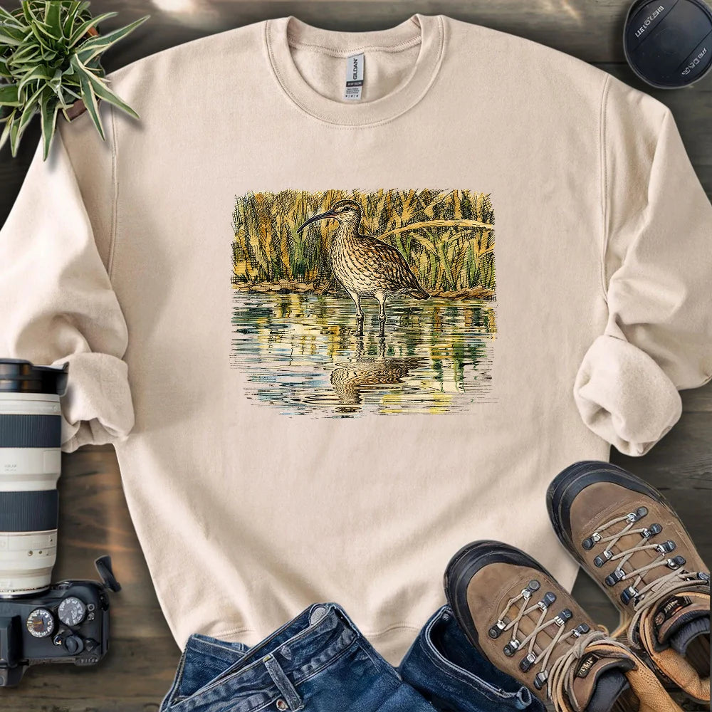 Whimbrel Shadow On Water Sweatshirt