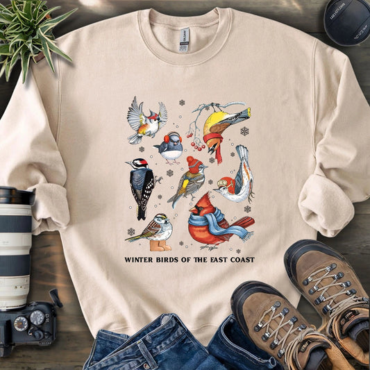 Winter Birds Of East Coast Sweatshirt