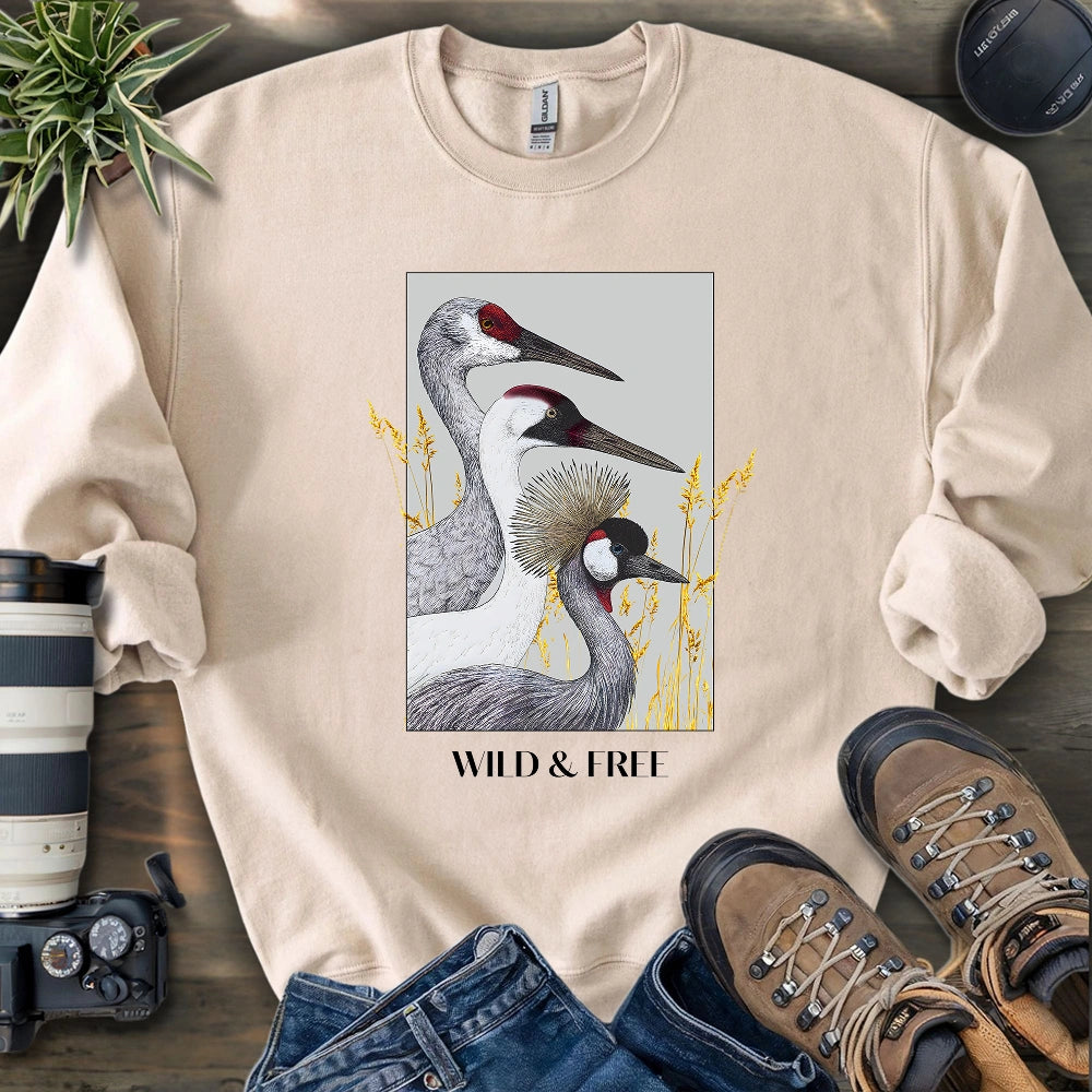Wild Cranes Must Be Protected Sweatshirt