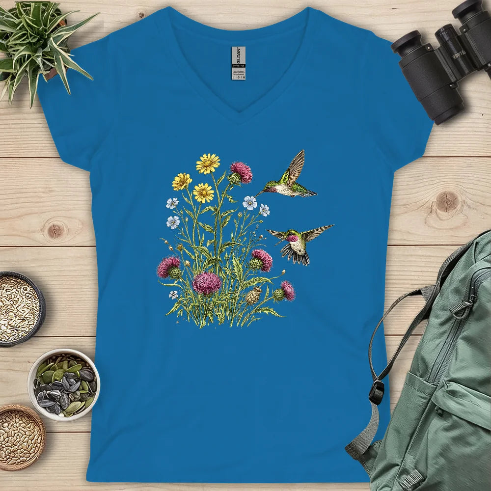 Attracted To Wildflowers Lady V-neck