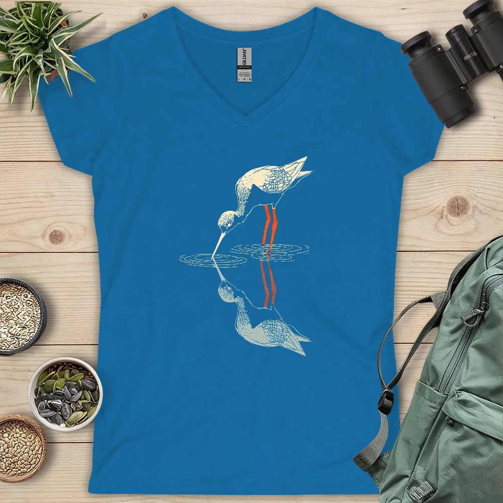 Black-necked Stilt Shadow Lady V-neck