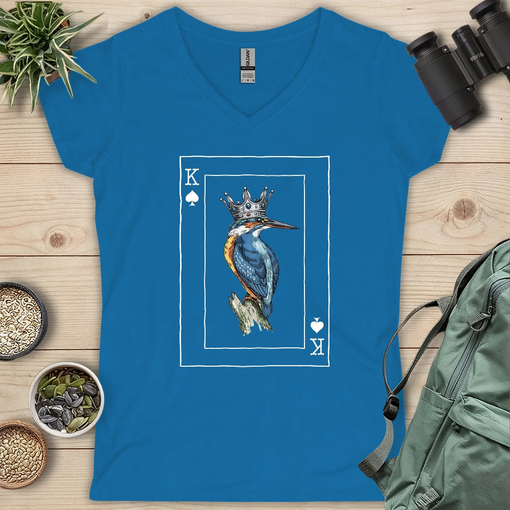 Kingfisher of Spades Lady V-neck