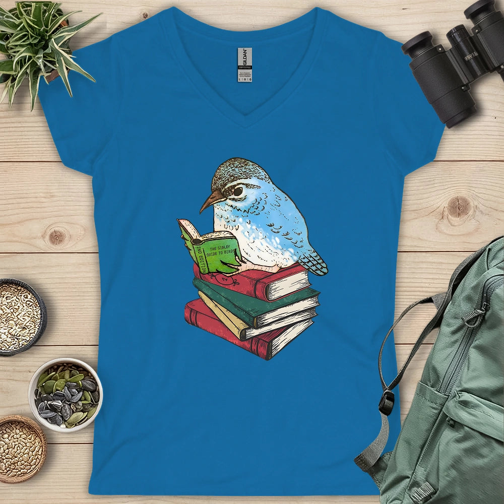 Sibley Guide To Birds Lady V-neck – BirderyTees