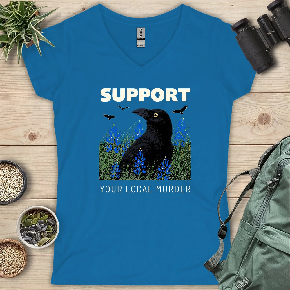 Support Your Local Murder Lady V-neck