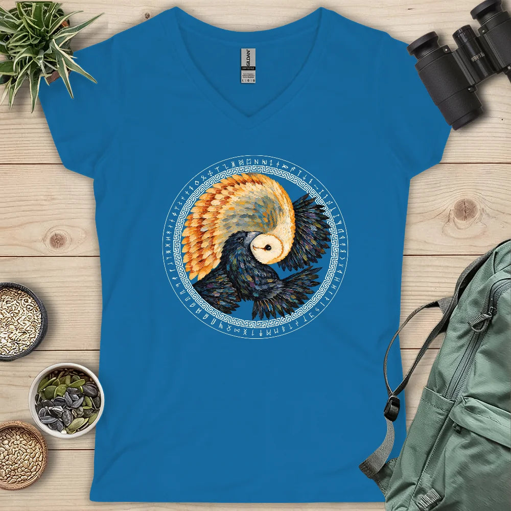 Yin Yang Dual Lady V-neck