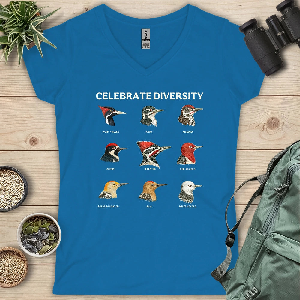 Woodpecker Diversity Lady V-neck