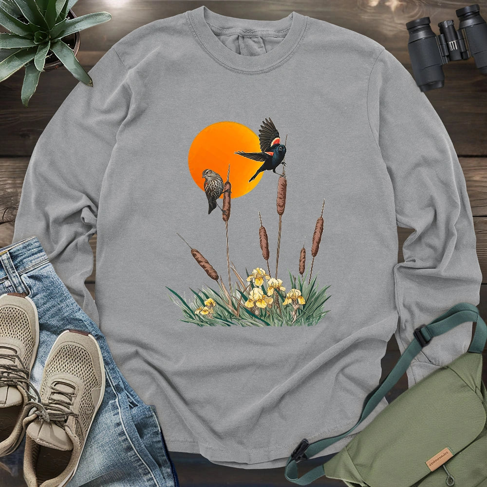 A Couple Of Red-winged Blackbird Long Sleeve T-shirt