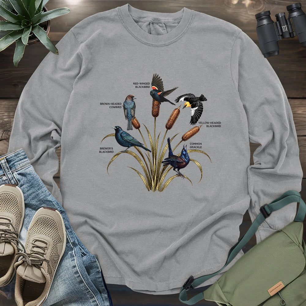 A Gathering of Blackbirds Long Sleeve T-shirt