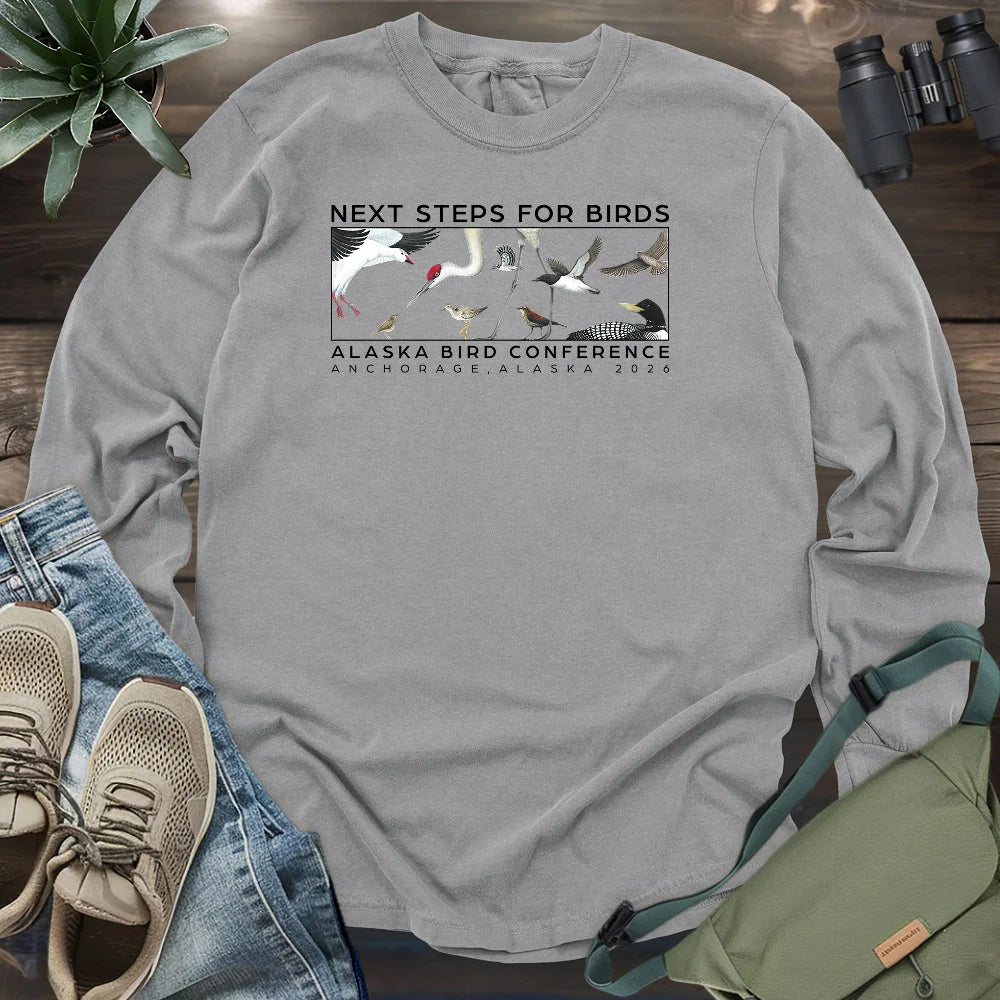 Alaska Bird Conference 2026 Long Sleeve T-shirt (by Julia Ditto)