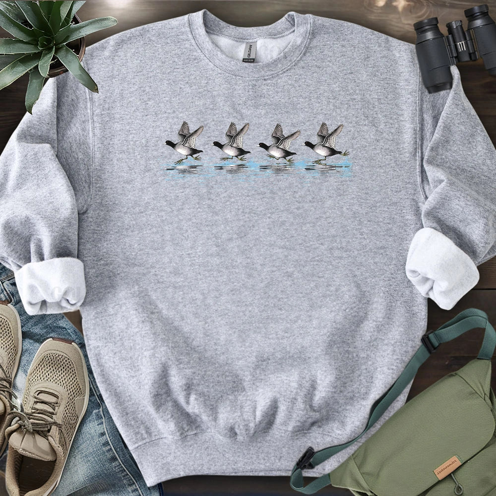American Coot Running On Water Sweatshirt