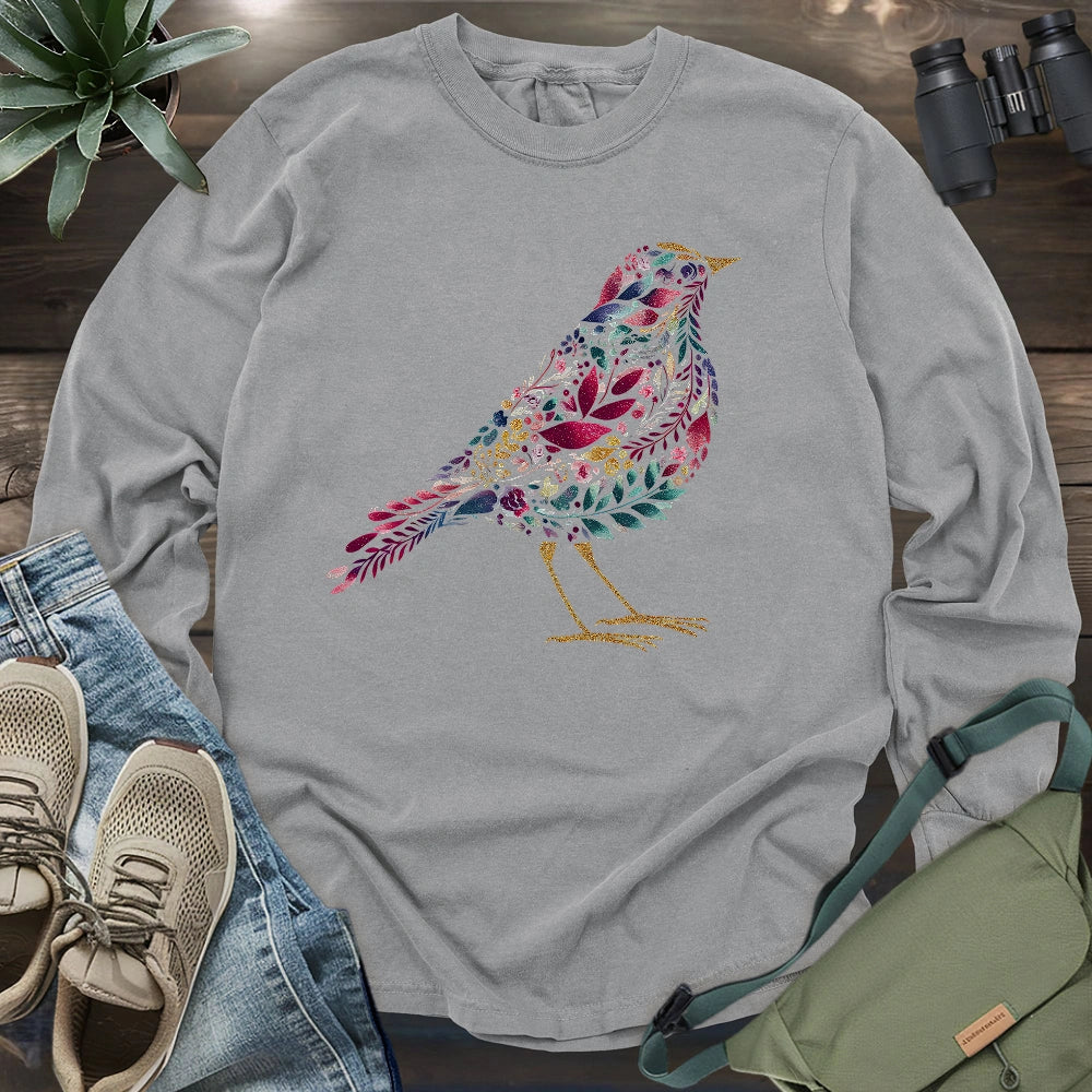 Bird Made By Leaves Long Sleeve T-shirt