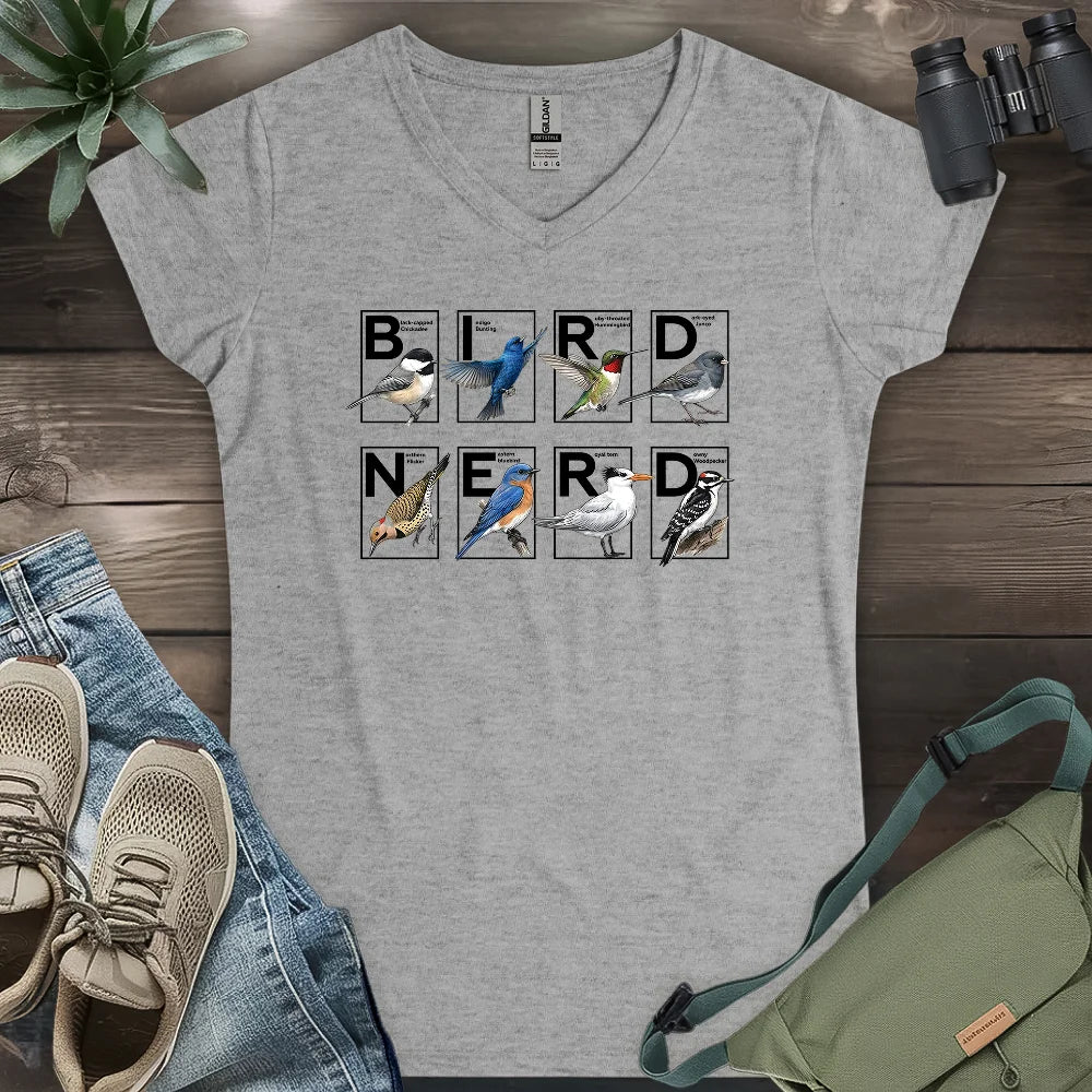 Bird Nerd Shirt Lady V-neck