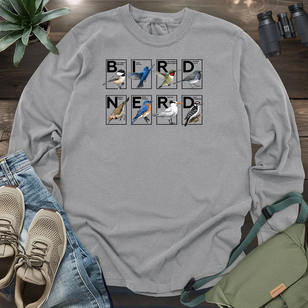 Bird Nerd Shirt Long Sleeve T-shirt