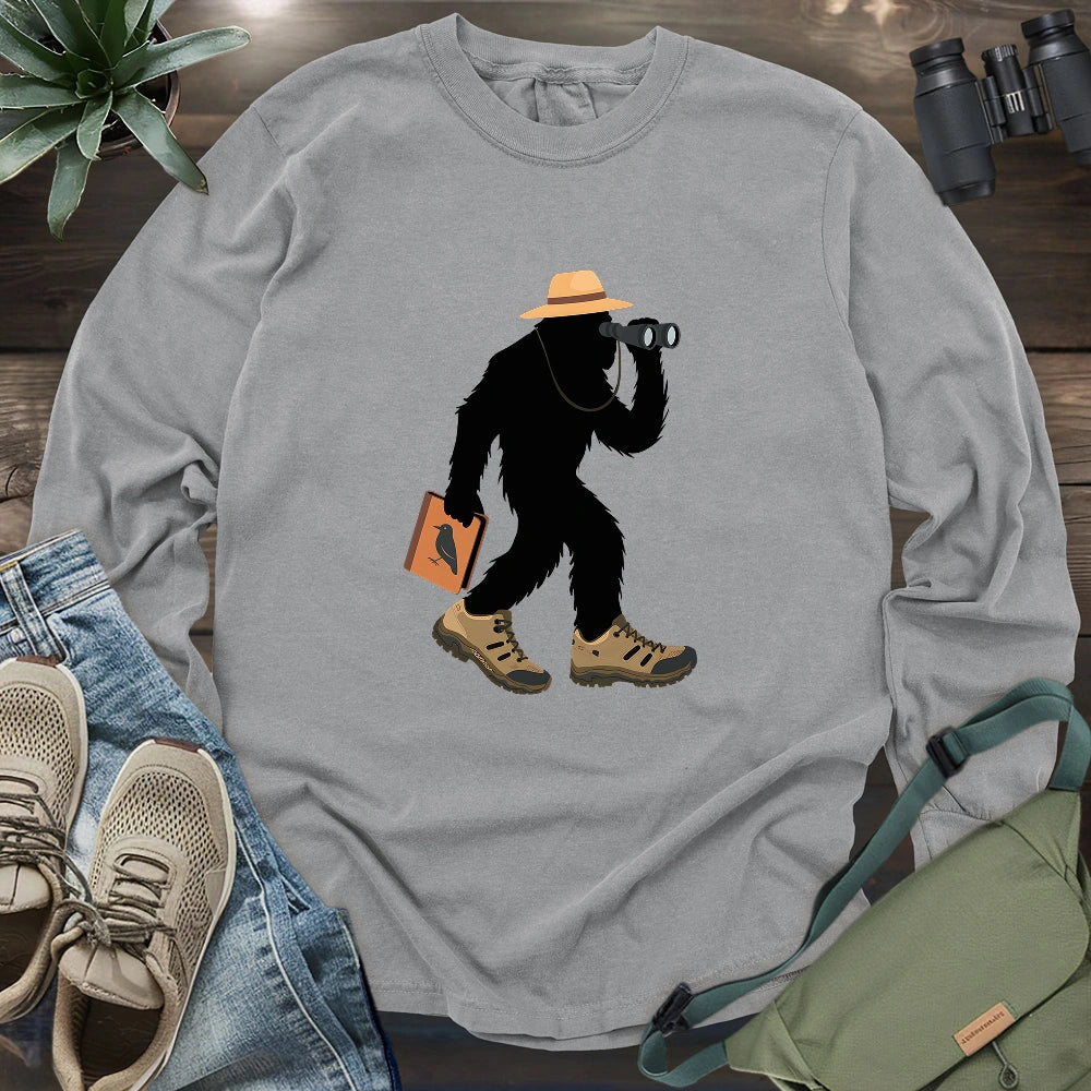 Bird Watching Bigfoot Long Sleeve T-shirt