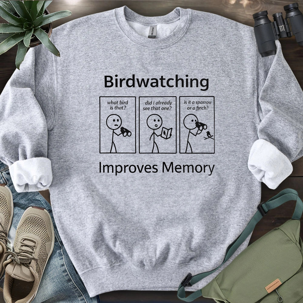 Birdwatching Improve Memory Sweatshirt