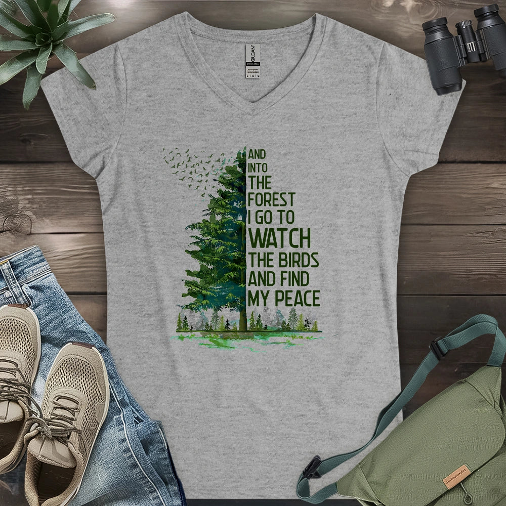 Birdwatching To Heal Lady V-neck
