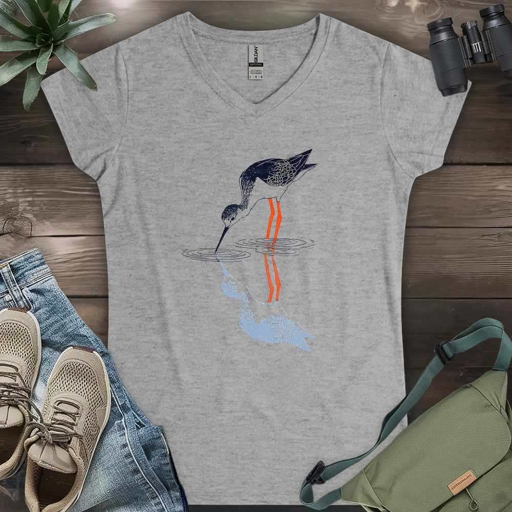 Black-necked Stilt Shadow Lady V-neck
