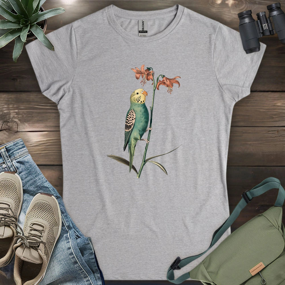 Budgerigar And Lily Women's T-shirt
