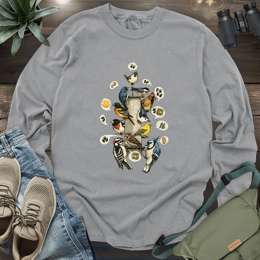 Busy Morning At Feeder Long Sleeve T-shirt