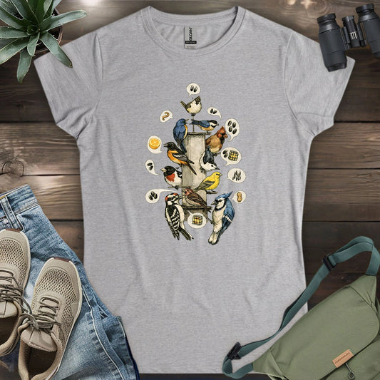 Busy Morning At Feeder Women's T-shirt