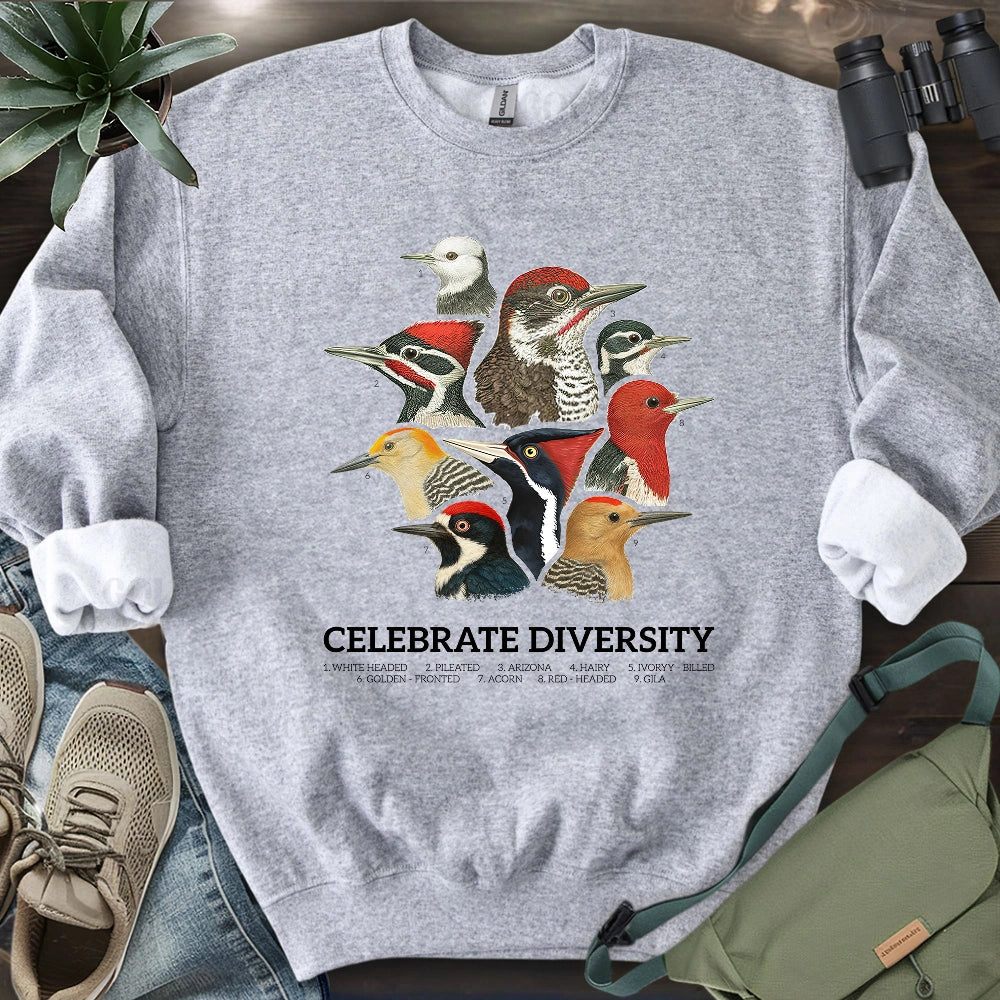Celebrate Diversity Of Woodpeckers Sweatshirt