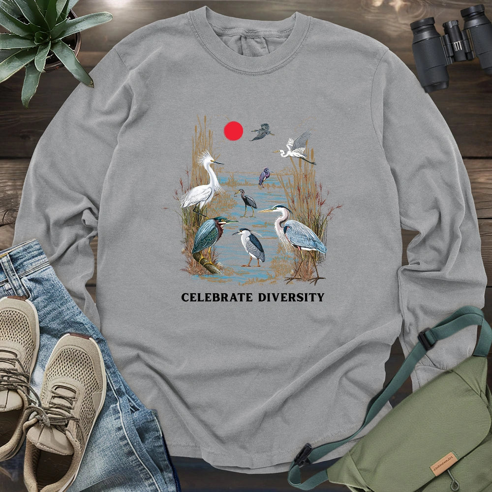 Celebrate Heron Diversity Long Sleeve T-shirt