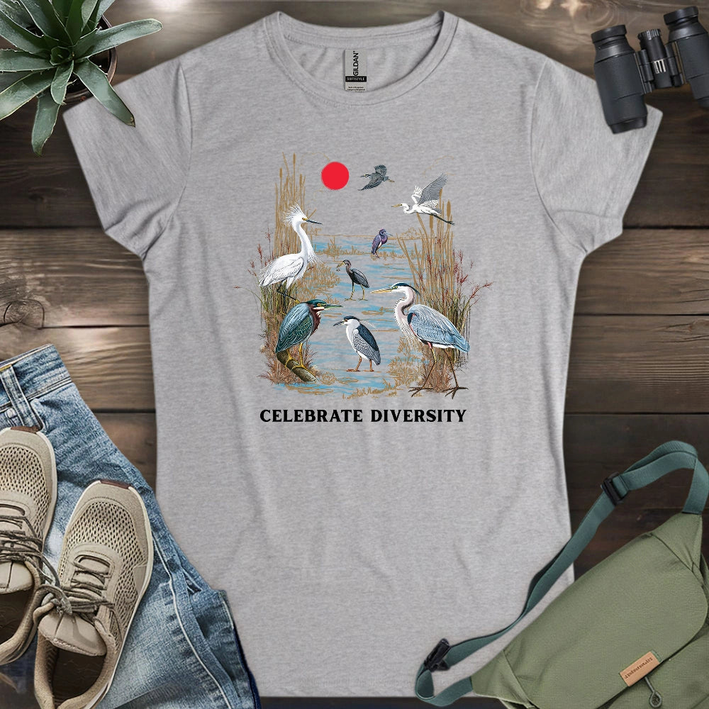 Celebrate Heron Diversity Women's T-shirt