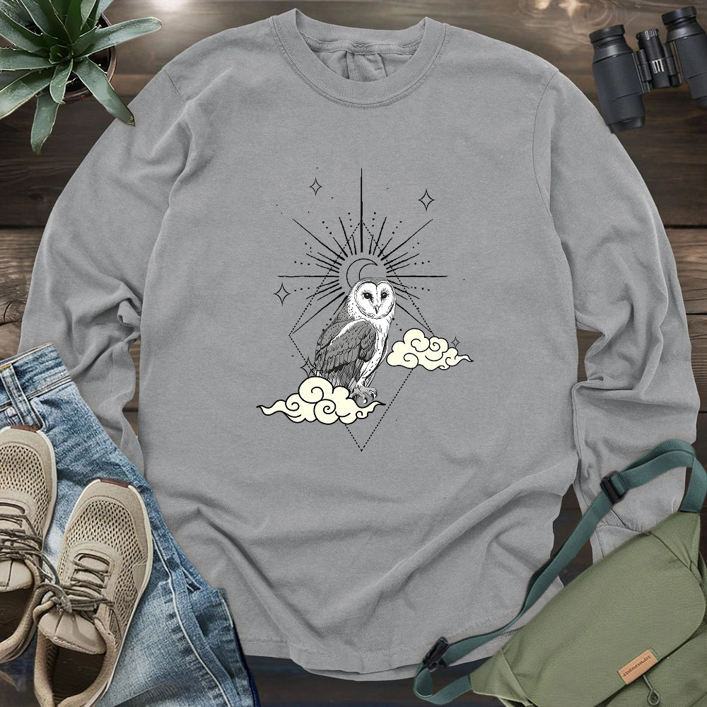 Celestial Barn Owl Long Sleeve T-shirt