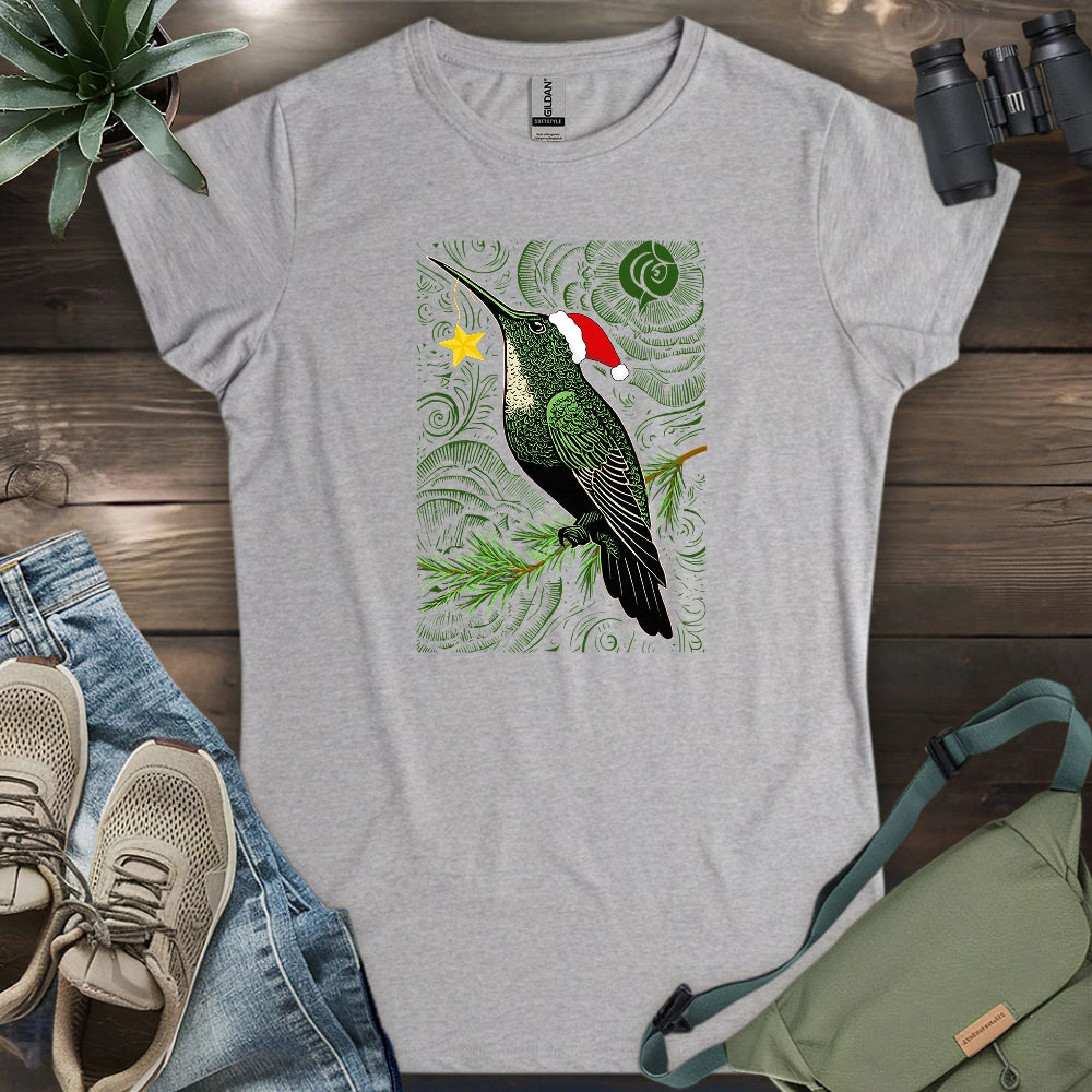 Christmas Green Hummingbird Women's T-shirt